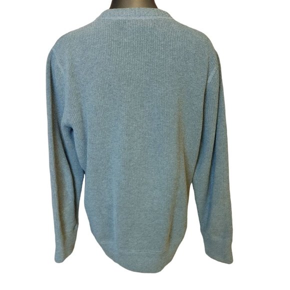 EDDIE BAUER Womens M Gray Long Sleeve Knit Pullover Sweater Ribbed Neckline - Picture 2 of 3